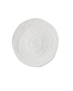 TABLE TOP Matrix Piatto presentazione bianco con decoro in rilievo cm 17X16 - Conf. 6 pz.