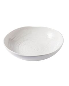 TABLE TOP Matrix Piatto Fondo bianco con decoro in rilievo cm 22,5 X 6,4h - Conf. 6 pz.