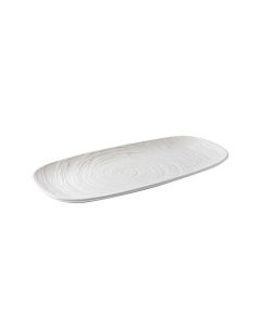 TABLE TOP Matrix Vassoio Rettangolare bianco con decoro in rilievo cm 30,5 X 15 X 2,5h - Conf. 6 pz.