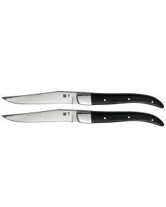 Tognana Tex Mex set 2 coltelli forgiati Bistecca Wood lama dritta acciaio inox 18/10 - Confezione da 2 pezzi