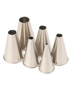 Piazza Set 6 Bocchette inox lisce da 0.4 a 1.8 cm