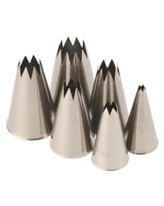 Piazza Set 6 Bocchette inox rigate da 0.4 a 1.8 cm