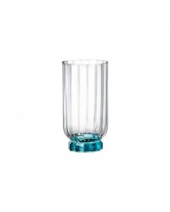Bormioli Rocco Florian Lucent Blue Bicchiere Beverage 43 cl - Confezione da 6 pezzi