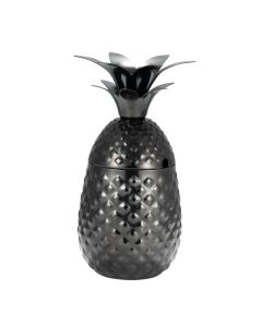 ILSA Coppa cocktail forma pera nera in acciaio inox 18/10 rivestita in PVD cl 40
