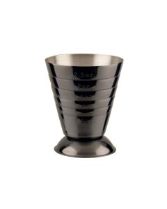 ILSA Misurino Jigger graduato nero in acciaio inox rivestito in PVD ml 75