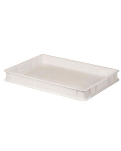 Cassetta porta impasto pizza 60x40x7 cm bianca