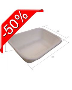 SDG Vaschetta per cibo d&apos;aporto in polpa di cellulosa cm 23x15x5