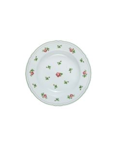 LE COQ Anthiros Piatto fondo bianco con filo verde 23,5 cm - Confezione da 6 pezzi