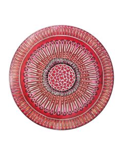 LE COQ POLYCHROMOS Tovaglietta segnaposto in melamina arancione decoro piuma - Conf. 6 pz.