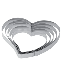 Pavoni Fascia inox a cuore da cm 15 x 14 x 2