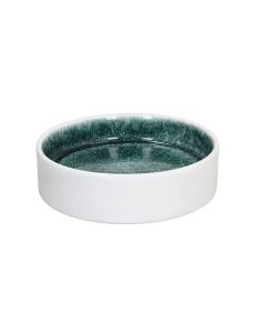Tognana Elipse White Teal Coppetta Double Face Bowl 16 cm in Stoneware Bianco-Verde 