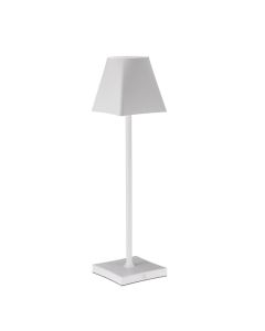 Le Coq ETERE Lampada led ricaricabile bianca in alluminio