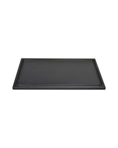 EUROCEPPI Tagliere Polietilene Nero C/Canalina Cm 35x24xH1