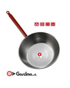 GARCIMA La Ideal Padella Fonda Ferro Spazzolato Cm 36