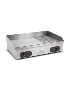 Horecatech Piastra grill liscia/rigata 2200W +2200W