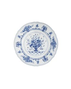 LE COQ NEOS ANTHIROS Piatto rotondo bianco e blu 32 cm - Confezione da 6 pezzi