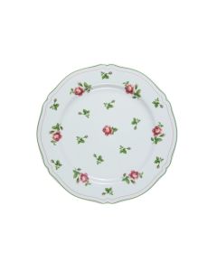 LE COQ Anthiros Piatto piano bianco con filo verde 26,5 cm - Confezione da 6 pezzi