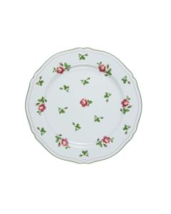 LE COQ Anthiros Piatto rotondo bianco con filo verde 32 cm - Confezione da 6 pezzi