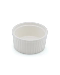 LE COQ Efeso Stampo souffl￩ festonato color avorio D. 9 cm H. 4