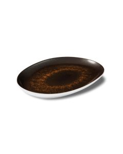 LE COQ Estia Vassoio Ovale Stretto Ruggine 33x22 cm - Confezione 3 pezzi