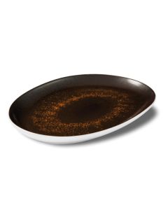 LE COQ Estia Vassoio Ovale Stretto Ruggine 41,5x27 cm - Confezione 2 pezzi