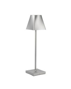 Le Coq ETERE Lampada led ricaricabile argento in alluminio