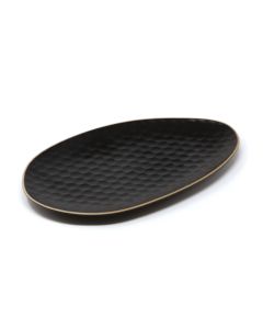 LE COQ Kypseli Vassoio Ovale nero matt 33x19 cm - Confezione 9 pezzi