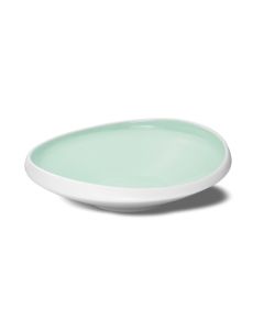LE COQ Ninfa Piatto Fondo acquamarina e bianco matt D. 26 cm H. 7 cm - Confezione 3 pezzi