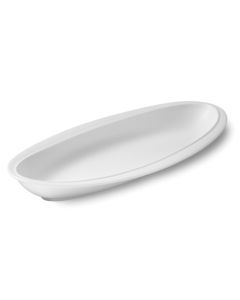 LE COQ Parthenon Vassoio Ovale Fondo bianco matt 36x15,5 cm H. 4 cm - Confezione 9 pezzi