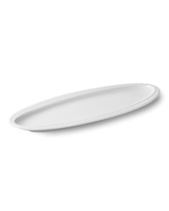 LE COQ Parthenon Vassoio ovale Stretto bianco matt 33,5x14,5 cm - Confezione 8 pezzi