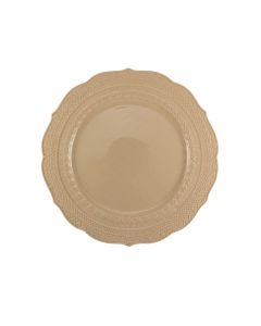 LE COQ Skalistos Piatto Piano beige con decoro in rilievo 28 cm - Confezione 6 pezzi