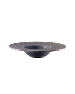 LE COQ Skalistos Pasta Bowl denim blue con decoro in rilievo 23 cm - Confezione 6 pezzi