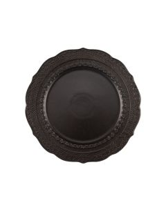 LE COQ Skalistos Piatto Frutta Dessert verde salvia con decoro in rilievo 22,5 cm - Confezione 6 pezzi