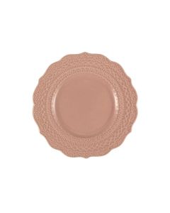 LE COQ Skalistos Piatto Pane rosa con decoro in rilievo 15 cm - Confezione 6 pezzi