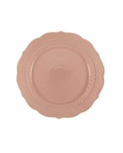 LE COQ Skalistos Piatto Frutta Dessert verde salvia con decoro in rilievo 22,5 cm - Confezione 6 pezzi