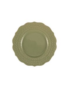 LE COQ Skalistos Piatto Pane verde salvia con decoro in rilievo 15 cm - Confezione 6 pezzi