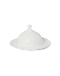 LE COQ Talia Piatto rotondo c/cupola avorio D. 33 cm H. 18 cm