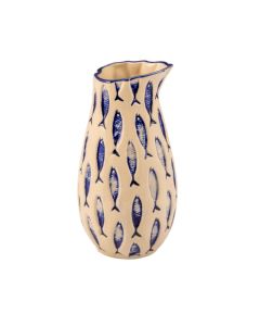 LE COQ THALASSIOS Caraffa bianca con decoro blu in rilievo cl 50 - Confezione da 6 pezzi