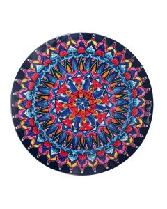 LE COQ POLYCHROMOS Tovaglietta segnaposto in melamina blu decoro mandala - Conf. 6 pz.