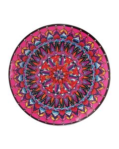 LE COQ POLYCHROMOS Tovaglietta segnaposto in melamina magenta decoro mandala - Conf. 6 pz.