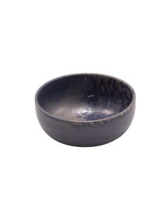 LE COQ Phobos Coppetta rotonda grigia con puntini reattivi blu 6,5 cm - Confezione 12 pezzi