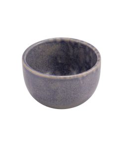 LE COQ Phobos Coppetta rotonda grigia con puntini reattivi blu 6,5 cm - Confezione 12 pezzi