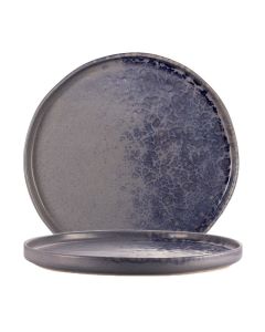 LE COQ Phobos Piatto frutta grigio con puntini reattivi blu 20,5 cm - Confezione 6 pezzi