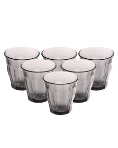Duralex Bicchiere Picardie grigio fumo cl 25 - Confezione da 6 pezzi