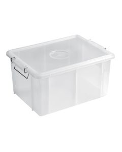 POLIBOX Cassetta box in polipropilene con coperchio dotato di maniglie cm 45x35x25