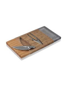 Comas Prehistoric Silex Set Tagliere Coltello e Forchetta Carne