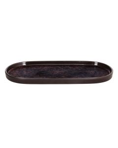Tognana Piatto Edge Ovale Cm 29 Corten Melamina Marrone - Confezione da 4 pezzi