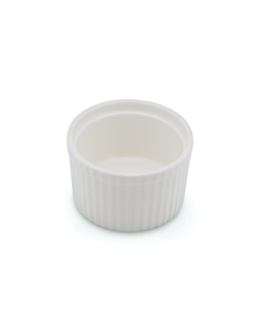 LE COQ Efeso Stampo souffl← festonato color avorio D. 6 cm H. 5 cm