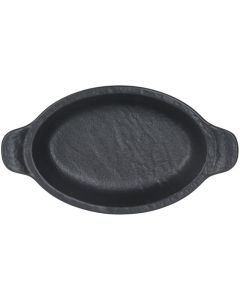 TOGNANA Vulcania Piatto Ovale Nero Forno 2 Manici - a