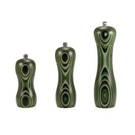 Ilsa Macinapepe/sale in legno multistrato verde con macina in ceramica cm 15